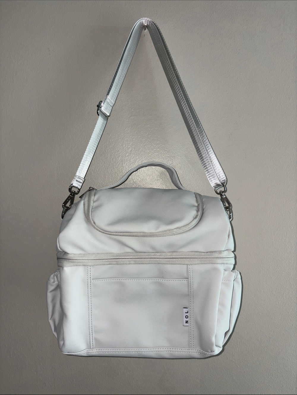 NOL - Light Gray Lunch Bag/Cooler Crossbody with Top Handle
